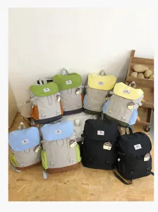 Casual color block backpack for women lightweight travel daypack stylish couple school bag
