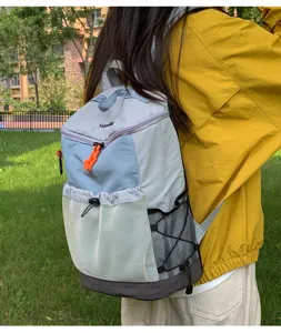 Koreaanse functionele grote capaciteit outdoor bergbeklimmen rugzak reizen mesh trekkoord