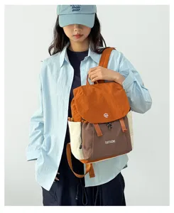 Lightweight multi-color canvas backpack casual daily travel outdoor rucksack for women