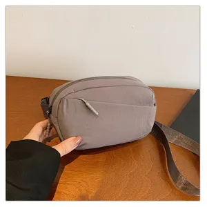 Korean style nylon waist bag casual chest bag fashion crossbody bag for men and women outdoor.