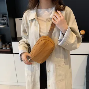 Stylish nylon waist bag for women, casual chest crossbody bag for daily outdoor travel.