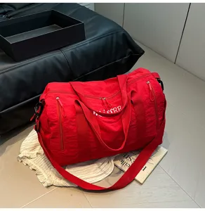 Grand sac de voyage rouge pour sport en plein air fitness yoga et utilisation quotidienne