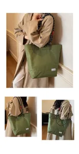Japanese climbing rope waterproof lightweight casual nylon tote bag for women daily commuting.