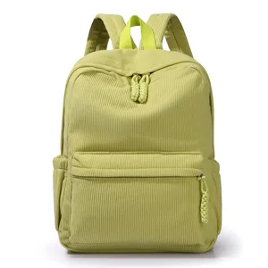 Casual Kord Rucksack Für Damen Herren Große Kapazität Schulbüchertasche Vintage Einfarbig Tägliche Pendler Reise Tasche
