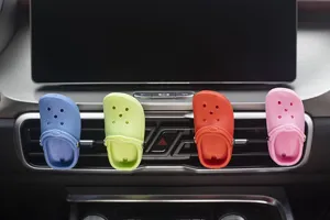 Mini klomp auto ventilatierooster clip schattige schoen geur aromatherapie decoratie vier set