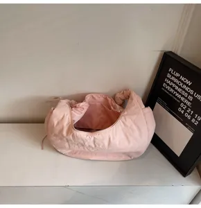 Women nylon dumpling bag casual shoulder tote bag large capacity commuter crossbody cloud bag