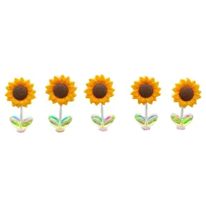 Cute shaking sunflower car dashboard ornament healing fresh flower auto interior decor