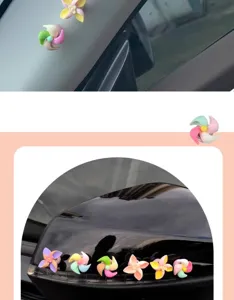 Graziosa decorazione per auto mulino a vento spinner cruscotto accessorio carino nuovo