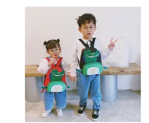 Cute dinosaur children backpack for kindergarten boys and girls, stylish korean style kids bag.