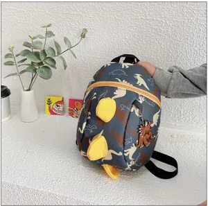 Kids dinosaur backpack cute kindergarten school bag with 3D spikes and small pendant