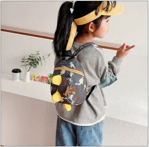 Kids dinosaur backpack toddler anti-lost school bag cute cartoon print lovely daypack details show