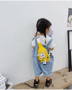 Borsa a tracolla carina per bambini con mucca, mini borsa elegante per neonati.