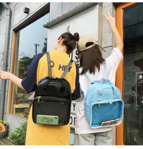 Zaino ita trasparente in stile giapponese per ragazze dolci e fan di anime, scuola.