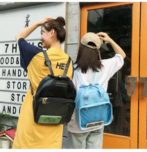 Zaino ita trasparente carino giapponese a doppia spalla borsa da scuola con tasca frontale