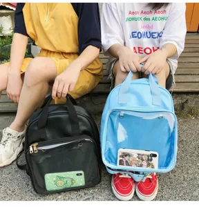 Zaino ita trasparente in stile giapponese simpatico zaino scolastico per fan di anime