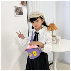 Charming children's mushroom crossbody bag detail view, cute cartoon design for kids.