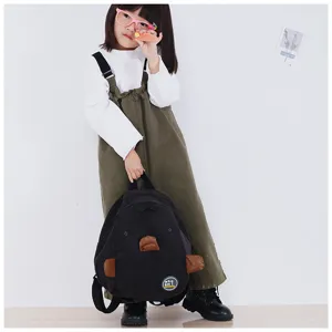 Cute Japanese style cartoon animal mini corduroy backpack for kids, casual cute school bag.