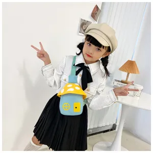 Kids cute mushroom shape crossbody chest bag stylish colorful shoulder bag for boys and girls