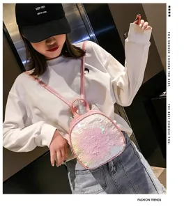 Kids sequin mini backpack cute unicorn glitter school bag for girls sparkling daily casual use