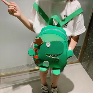 Niedlicher Dinosaurier Kinder Rucksack, grüne Cartoon Kleinkind Schultasche für Jungen und Mädchen.