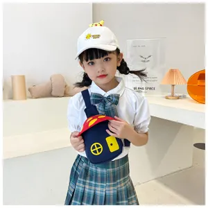 Cute kids mushroom crossbody bag Korean style fashion cartoon chest bag for boys and girls.