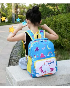 Kids unicorn backpack toddler school bag cute cartoon bookbag cute daypack for little girls
