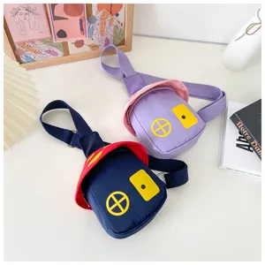 Cute house shaped kids chest bag stylish cartoon crossbody bag casual cute waist pack for children
