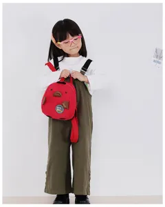 Cute Japanese style cartoon animal mini corduroy backpack for kids, stylish and casual daily use.