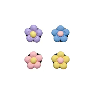 Leuke pastel bloem auto ventilatierooster clips, 4-stuks set, schattige auto interieur decor.