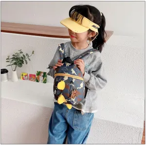 Kids dinosaur backpack toddler kindergarten cute anti-lost school bag for boys girls.