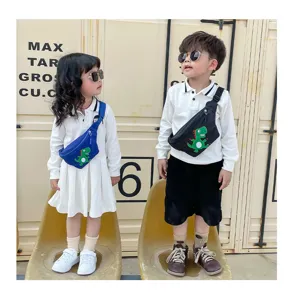 Kids cartoon dinosaur chest bag stylish toddler casual crossbody waist bag for boys and girls
