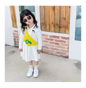 Cute kids yellow dinosaur chest bag toddler casual crossbody bag cute daily accessory
