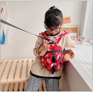 Cute kids dinosaur anti-lost backpack toddler school bag for boys and girls red toddler bag