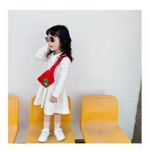Cute cartoon dinosaur children waist bag red trendy casual baby crossbody shoulder bag detail
