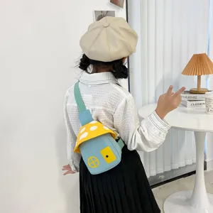 Kids mushroom crossbody bag cute cartoon chest bag children fashion shoulder bag