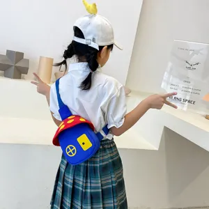 Cute mushroom kids chest bag stylish children crossbody bag colorful cartoon shoulder bag