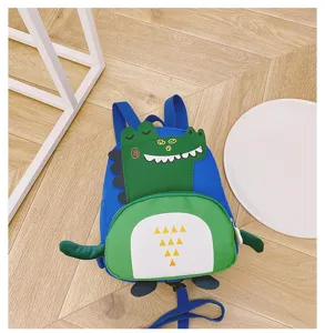 Cute cartoon dinosaur children backpack toddler school bag waterproof blue green cute design