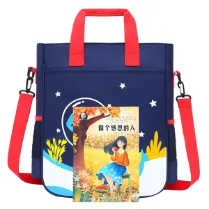 Kids tutoring bag casual shoulder messenger tote cute cartoon astronaut design durable school bag