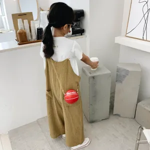 Kids red basketball crossbody bag cute round coin purse with gold chain strap for daily wear