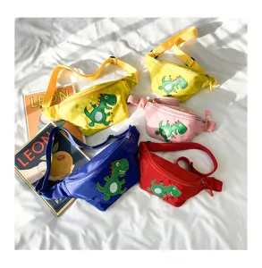 Colorful cartoon dinosaur children waist bag casual cute chest bag for boys and girls outdoor