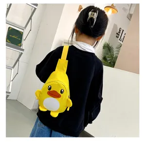 Sac Bandoulière Canard Jaune Mignon Enfant Sac Poitrine Nylon Casual pour Enfants
