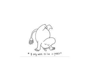 Joli anesse dessin au trait impression graphique autocollant minimaliste vue de detail