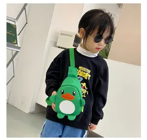 Sac de poitrine mignon de canard de bande dessinée d'enfants sac à bandoulière en nylon