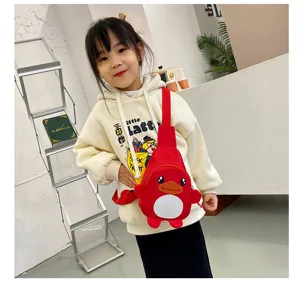 Sac de poitrine mignon canard pour enfants en nylon sac bandoulière vue détaillée