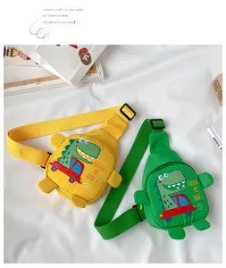 Süße Dinosaurier Kinder Brusttasche Detail, trendige lässige Umhängetasche für Jungen und Mädchen.
