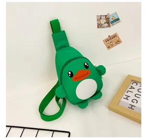 Sac de poitrine mignon de canard de dessin animé pour enfants en nylon bandoulière