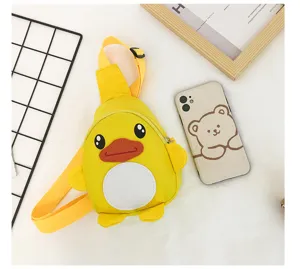 Sac De Poitrine En Forme De Canard De Cartoon Pour Enfants Sac Bandoulière En Nylon