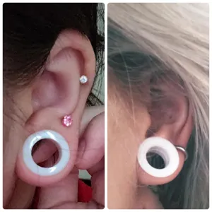 Silicone ear tunnels and plugs double flared stretching gauges for stretched ears body jewelry.