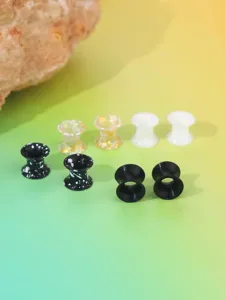 8pcs silicone ear plugs tunnel stretchers flexible flesh expander body piercing jewelry