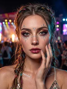 Gemas faciales de festival pegatinas de diamantes de imitacion maquillaje para fiesta musica